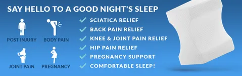 SLEEPMOONLYY™ Orthopedic Memory Foam Hip Alignment Knee Pillow