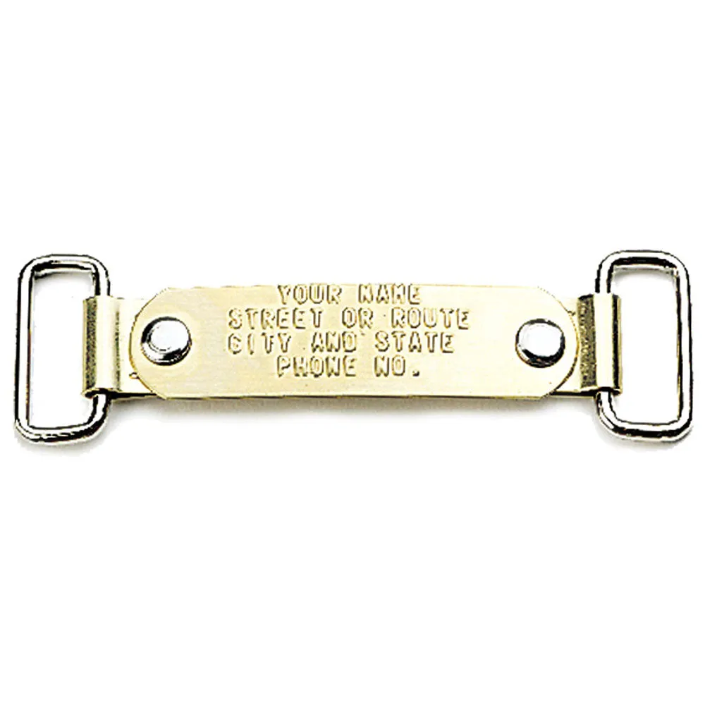 Solid Brass Removable Nameplate for Dog Collar
