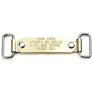 Solid Brass Removable Nameplate for Dog Collar