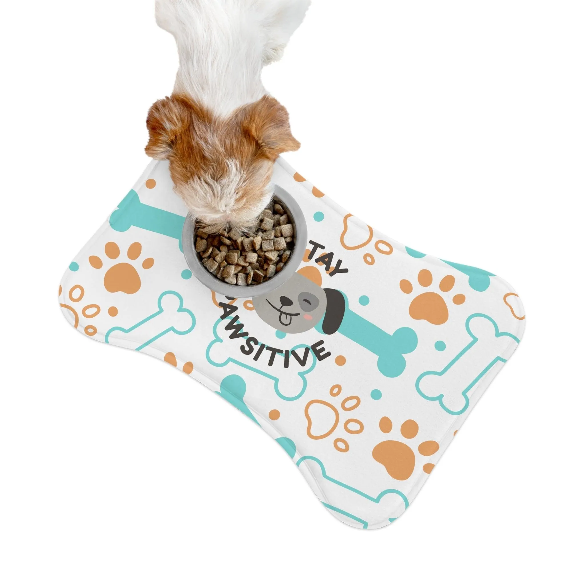 Stay Pawsitive Pet Feeding Mats with Bones & Paw Prints
