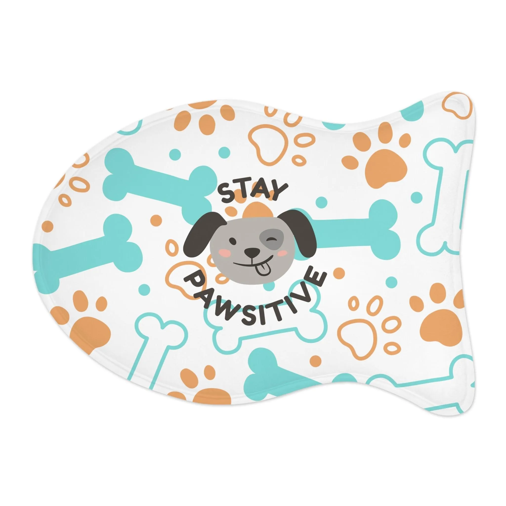 Stay Pawsitive Pet Feeding Mats with Bones & Paw Prints