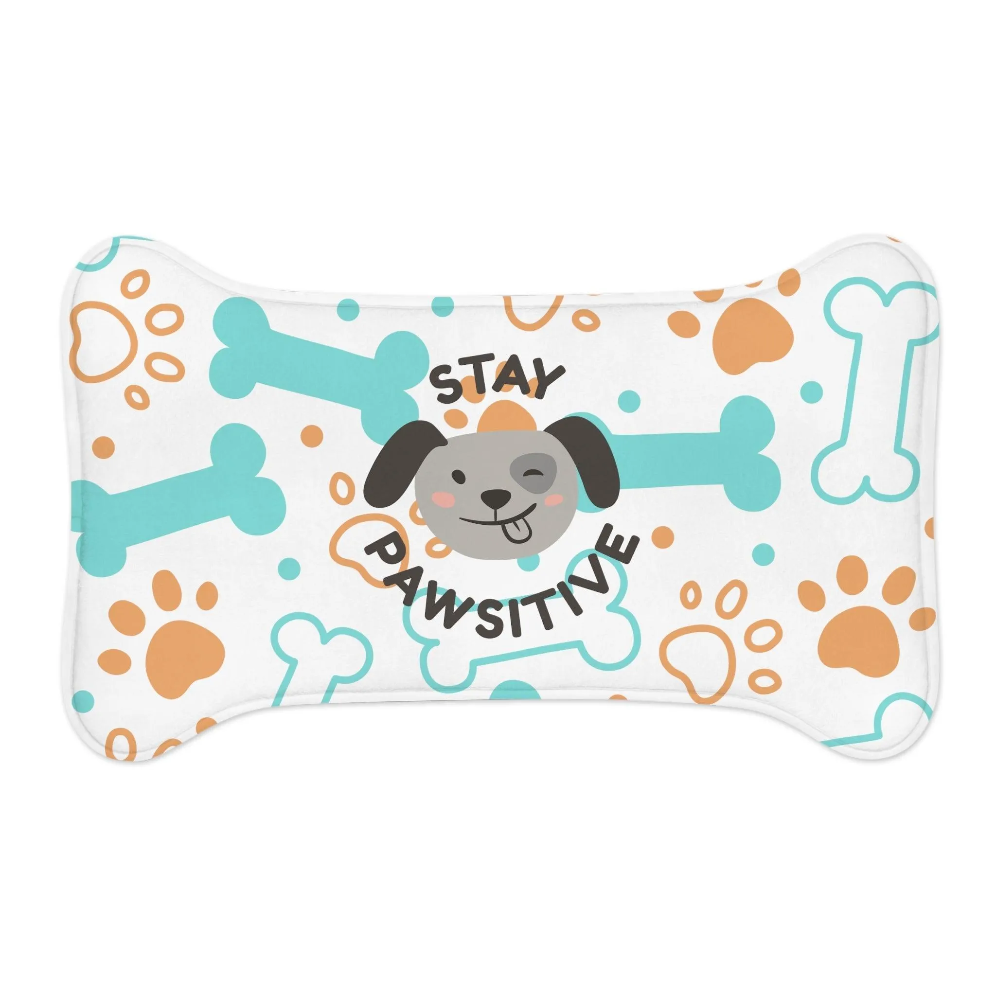 Stay Pawsitive Pet Feeding Mats with Bones & Paw Prints