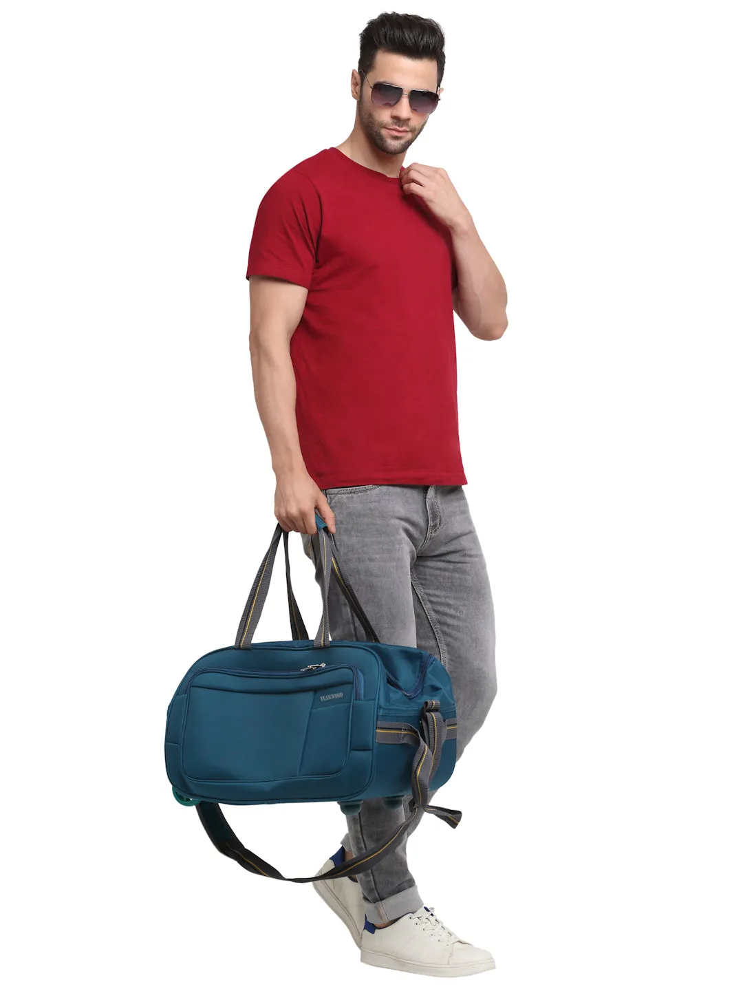 Teakwood Rolling Small Duffel Bag (Teal)