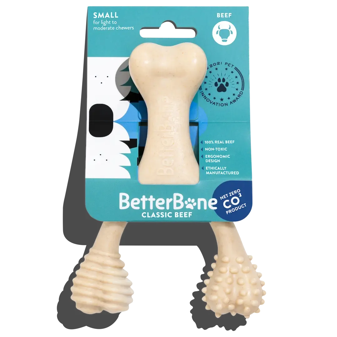 The Better Bone Natural Dog Bone BetterBone CLASSIC - All Natural, Non-Toxic, Safer on Teeth, Soft, Puppy, Dog Chew-NYLON FREE