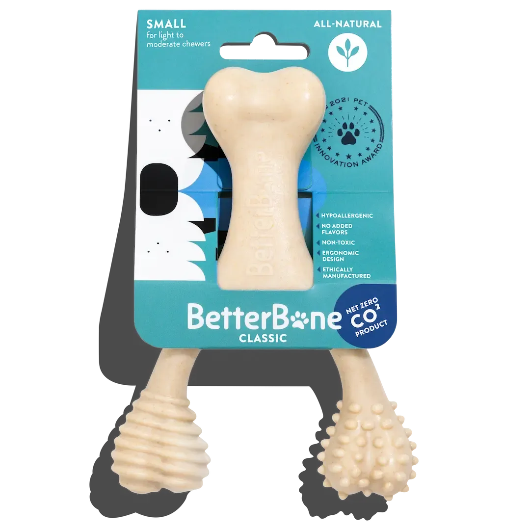 The Better Bone Natural Dog Bone BetterBone CLASSIC - All Natural, Non-Toxic, Safer on Teeth, Soft, Puppy, Dog Chew-NYLON FREE