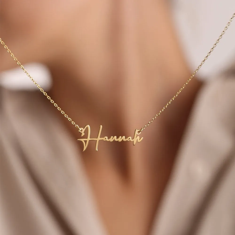 The Hannah Custom Name Necklace - Children to Adult Sizes
