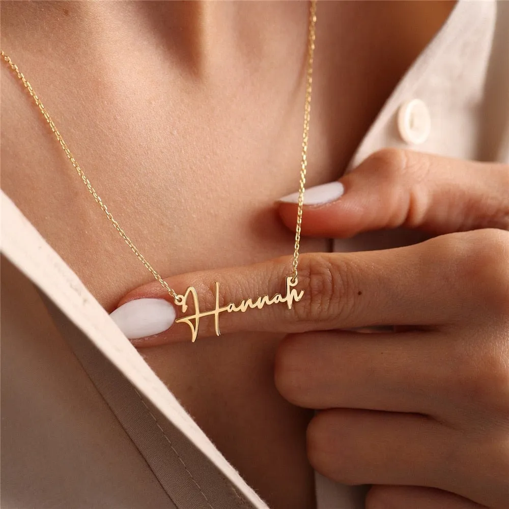 The Hannah Custom Name Necklace - Children to Adult Sizes