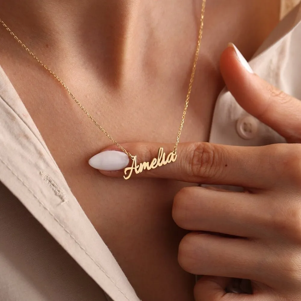 The Hannah Custom Name Necklace - Children to Adult Sizes