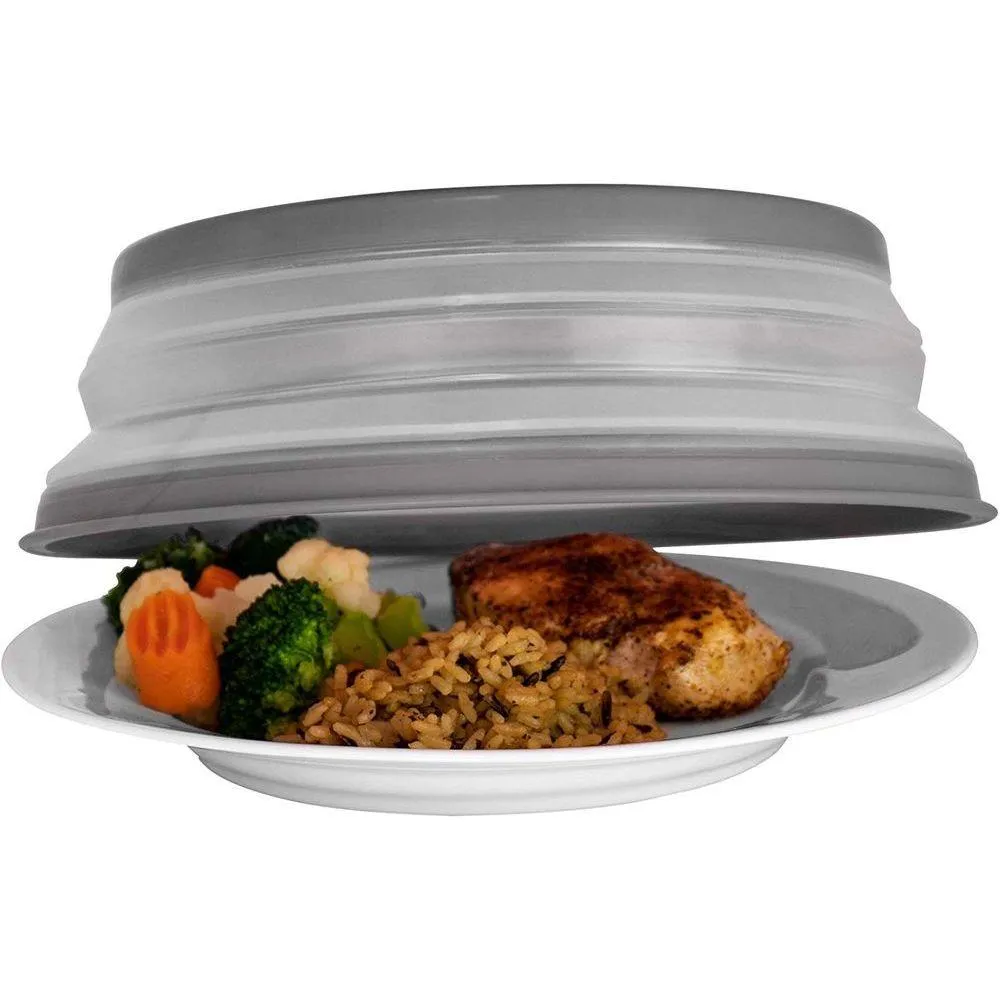 Tovolo Collapsible Microwave Food Cover Charcoal