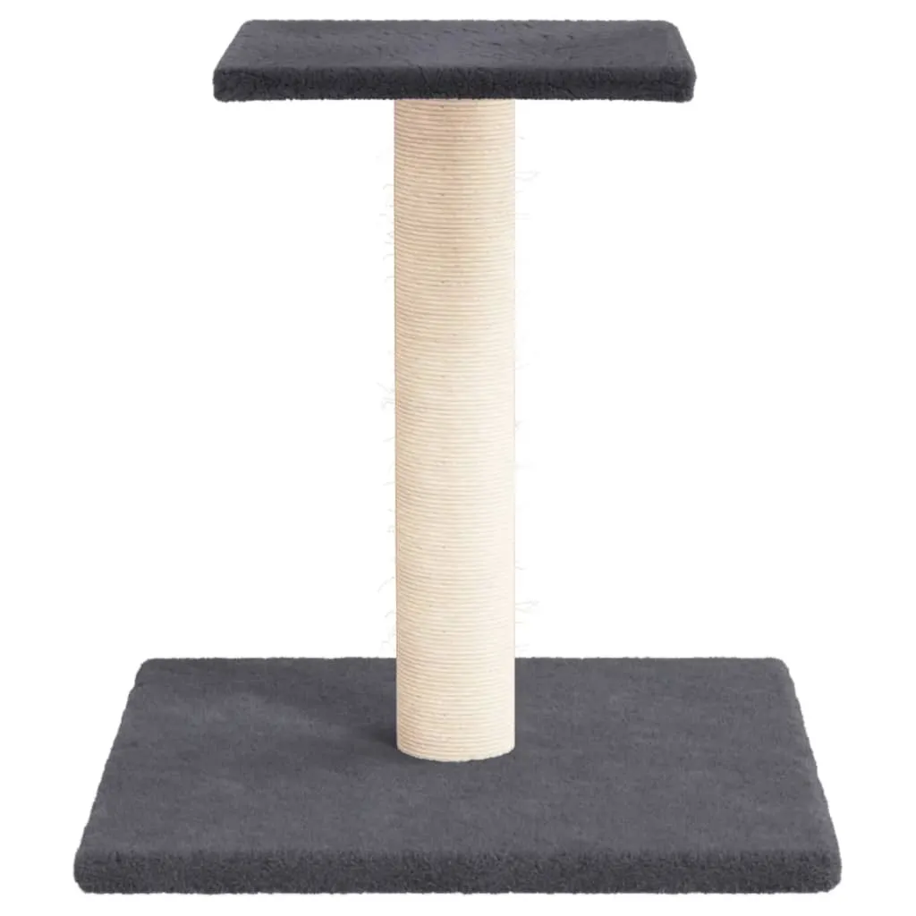 vidaXL Cat Scratching Post with Platform Dark Grey 38 cm