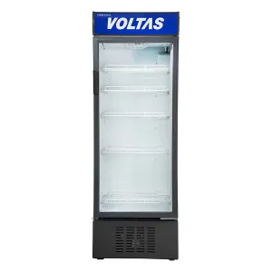 Voltas VC 450 Visi Cooler 450 Litres | Single Door Glass Display Refrigerator | R134a Refrigerant | Energy Efficient | Metallic Grey