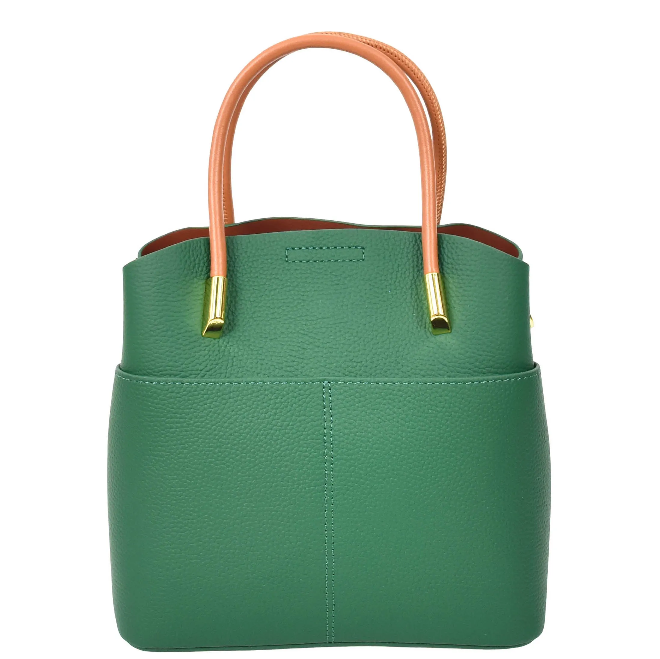 Winnipeg Women Leather Top Handle Shoulder Bag Green