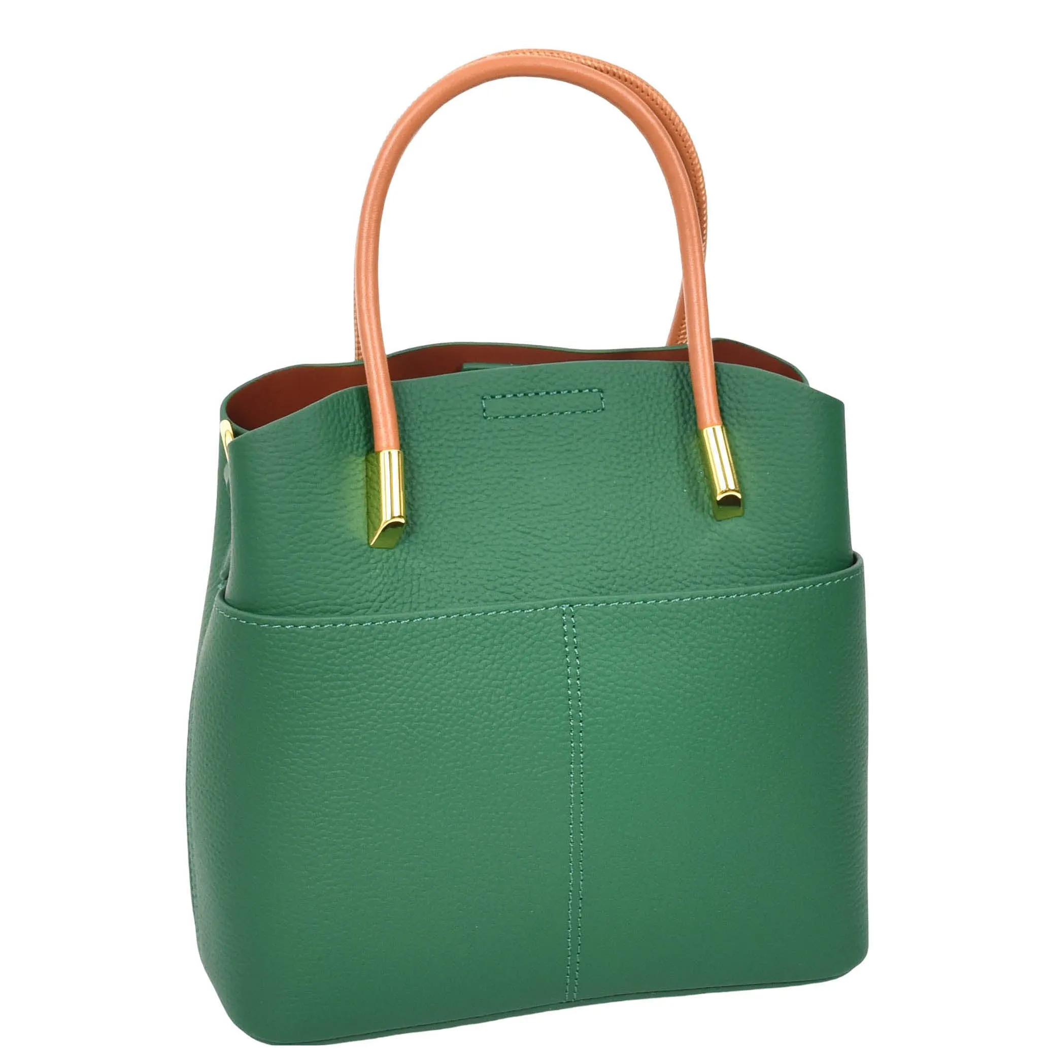 Winnipeg Women Leather Top Handle Shoulder Bag Green