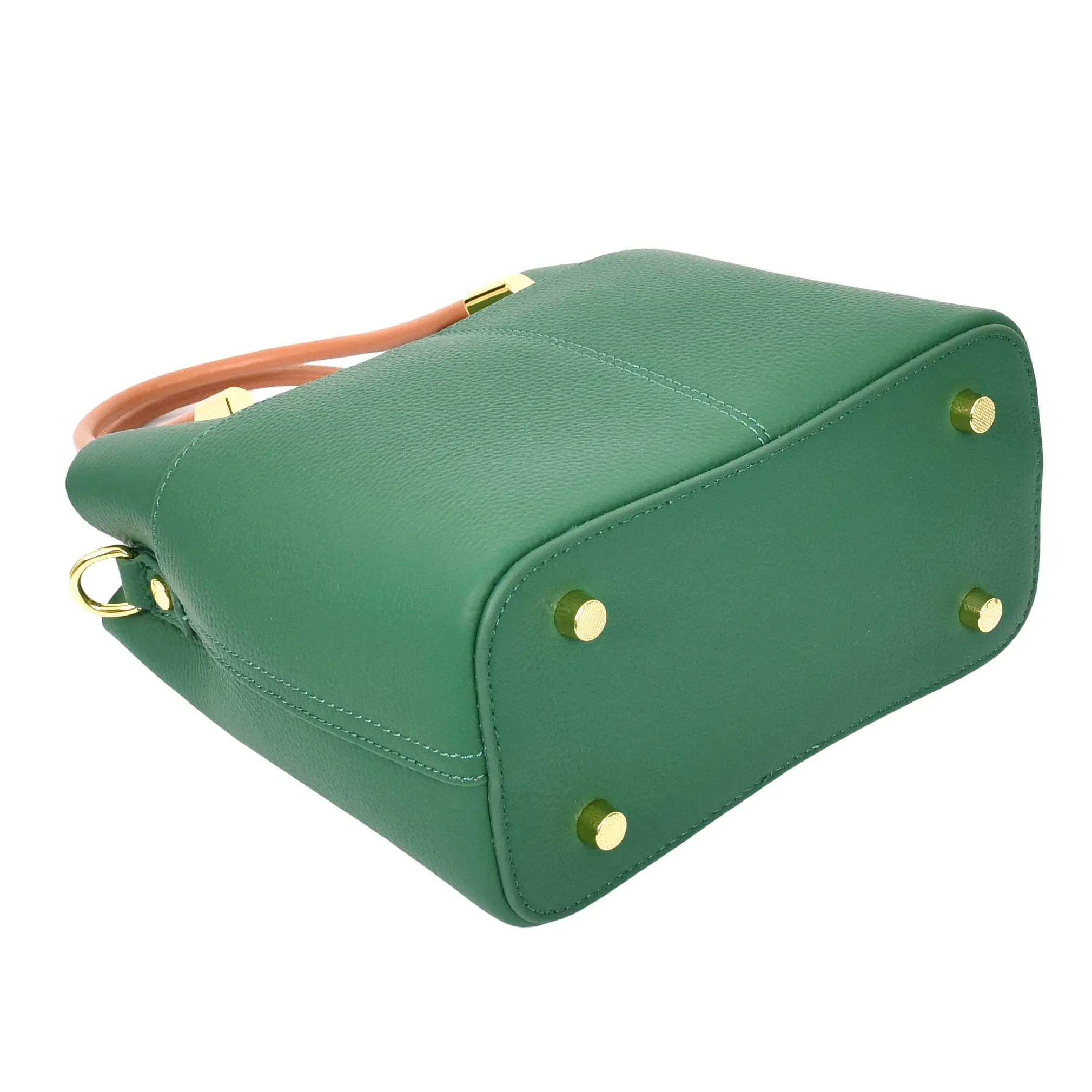 Winnipeg Women Leather Top Handle Shoulder Bag Green